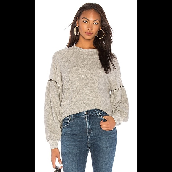 THE GREAT. Tops - THE GREAT. studded Bishop sleeve sweatshirt xs